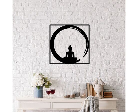 ΔΙΑΚΟΣΜΗΤΙΚΟ ΤΟΙΧΟΥ 100% ΜΕΤΑΛΛΙΚΟ ΜΑΥΡΟ BUDDHA FIGURE 50Χ50 HM7210 - ΔΙΑΚΟΣΜΗΤΙΚΑ ΤΟΙΧΟΥ στο Milonadakis.gr