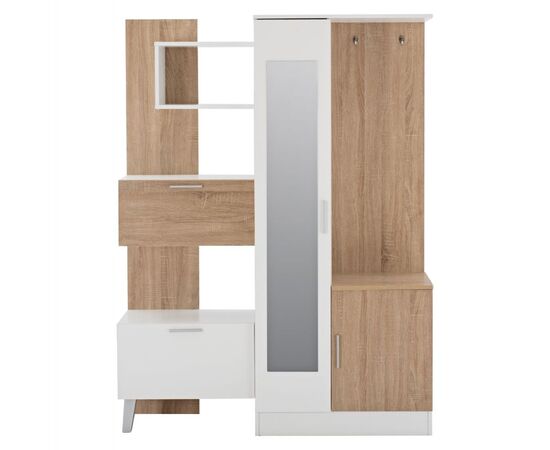 ΕΠΙΠΛΟ ΕΙΣΟΔΟΥ ΜΕ ΡΑΦΙΑ & ΚΑΘΡΕΠΤΗ ILIANA HM2265 ΛΕΥΚΟ-SONAMA 125,5x37,5x166,5Y εκ. - ΕΠΙΠΛΑ ΕΙΣΟΔΟΥ στο Milonadakis.gr
