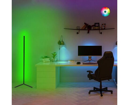ΦΩΤΙΣΤΙΚΟ ΔΑΠΕΔΟΥ ΜΑΥΡΟ ΜΕ RGB LED & ΑΣΥΡΜΑΤΟ ΧΕΙΡΙΣΤΗΡΙΟ HM7309 30x30x120 εκ. - ΦΩΤΙΣΤΙΚΑ ΔΑΠΕΔΟΥ στο Milonadakis.gr