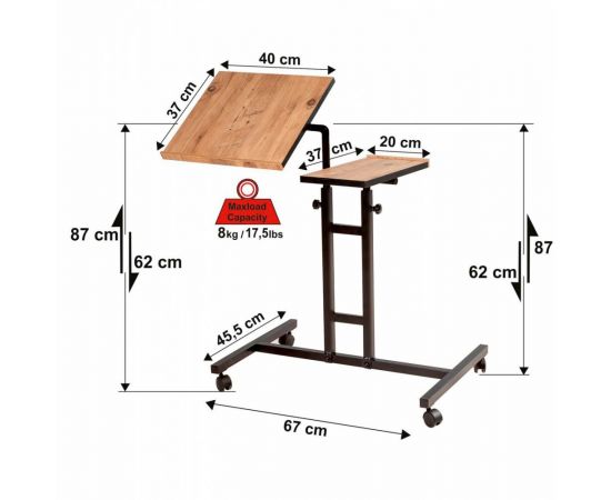 ΓΡΑΦΕΙΟ ΡΥΘΜΙΖΟΜΕΝΟ ΓΙΑ LAPTOP HM8977.01 67x45,4x62-87 εκ. - ΓΡΑΦΕΙΑ στο Milonadakis.gr