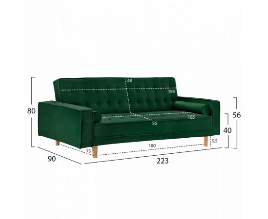 ΚΑΝΑΠΕΣ ΚΡΕΒΑΤΙ SALVADOR HM3150.13 ΒΕΛΟΥΔΟ ΚΥΠΑΡΙΣΣΙ 223X90X80Y εκ. - ΚΑΝΑΠΕΔΕΣ-ΣΑΛΟΝΙΑ στο Milonadakis.gr