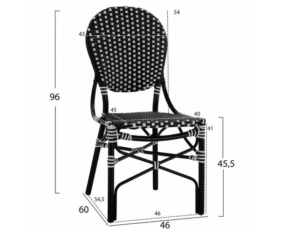 ΚΑΡΕΚΛΑ ΑΛΟΥΜΙΝΙΟΥ BAMBOO LOOK ΜΕ WICKER ΜΑΥΡΟ ΛΕΥΚΟ HM5792.02 46x60x96 εκ. - ΚΑΡΕΚΛΕΣ - ΠΟΛΥΘΡΟΝΕΣ στο Milonadakis.gr