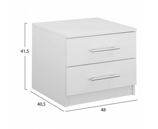 ΚΟΜΟΔΙΝΟ ΜΕΛΑΜΙΝΗΣ CHELSEA HM2220.05 ΛΕΥΚΟ 48x40,5x41,5 εκ. - ΚΟΜΟΔΙΝΑ στο Milonadakis.gr