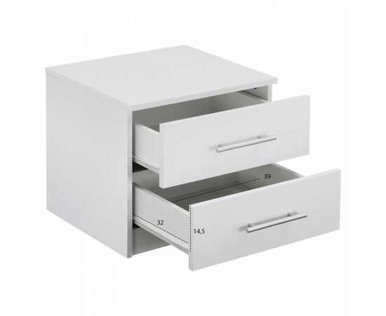 ΚΟΜΟΔΙΝΟ ΜΕΛΑΜΙΝΗΣ CHELSEA HM2220.05 ΛΕΥΚΟ 48x40,5x41,5 εκ. - ΚΟΜΟΔΙΝΑ στο Milonadakis.gr