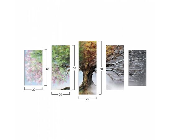 ΠΕΝΤΑΠΤΥΧΟΣ ΠΙΝΑΚΑΣ MDF FOUR SEASONS HM7206.05 100X60x0,3 εκ. - ΠΙΝΑΚΕΣ στο Milonadakis.gr