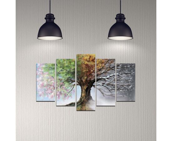ΠΕΝΤΑΠΤΥΧΟΣ ΠΙΝΑΚΑΣ MDF FOUR SEASONS HM7206.05 100X60x0,3 εκ. - ΠΙΝΑΚΕΣ στο Milonadakis.gr