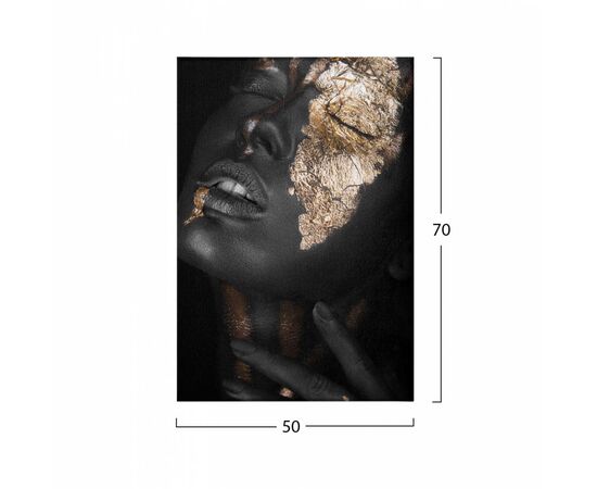ΠΙΝΑΚΑΣ ΚΑΜΒΑΣ DARK SKINNED GIRL WITH GOLD MAKEUP HM7196.01 50X3X70 εκ. - ΠΙΝΑΚΕΣ στο Milonadakis.gr