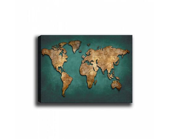 ΠΙΝΑΚΑΣ ΚΑΜΒΑΣ WORLD MAP HM7197.01 100X3X70 εκ. - ΠΙΝΑΚΕΣ στο Milonadakis.gr