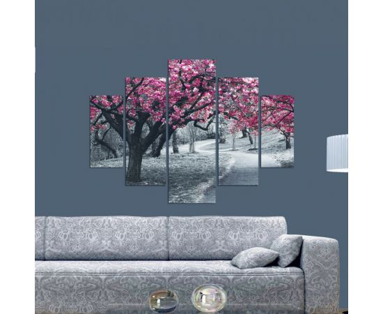 ΠΙΝΑΚΑΣ ΠΕΝΤΑΠΤΥΧΟ MDF BLOOMING TREE 82Χ56x3  HM7207.04 - ΠΙΝΑΚΕΣ στο Milonadakis.gr
