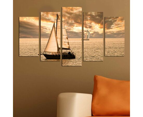 ΠΙΝΑΚΑΣ ΠΕΝΤΑΠΤΥΧΟ MDF SUNSET SAILING HM7206.01 100X0,3X60 εκ. - ΠΙΝΑΚΕΣ στο Milonadakis.gr