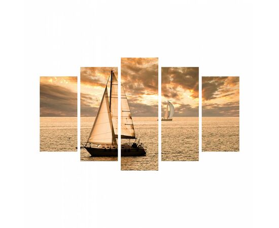 ΠΙΝΑΚΑΣ ΠΕΝΤΑΠΤΥΧΟ MDF SUNSET SAILING HM7206.01 100X0,3X60 εκ. - ΠΙΝΑΚΕΣ στο Milonadakis.gr
