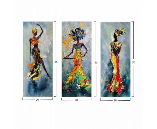 ΠΙΝΑΚΑΣ ΤΡΙΠΤΥΧΟ MDF AFRICAN GIRL IN COLORFUL DRESS HM7204.02 60X0,3X50 εκ. - ΠΙΝΑΚΕΣ στο Milonadakis.gr