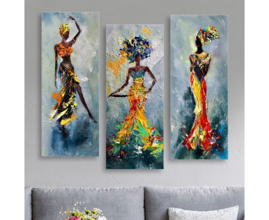 ΠΙΝΑΚΑΣ ΤΡΙΠΤΥΧΟ MDF AFRICAN GIRL IN COLORFUL DRESS HM7204.02 60X0,3X50 εκ. - ΠΙΝΑΚΕΣ στο Milonadakis.gr