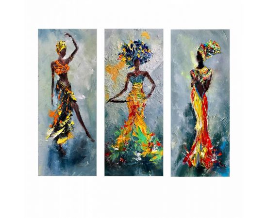 ΠΙΝΑΚΑΣ ΤΡΙΠΤΥΧΟ MDF AFRICAN GIRL IN COLORFUL DRESS HM7204.02 60X0,3X50 εκ. - ΠΙΝΑΚΕΣ στο Milonadakis.gr