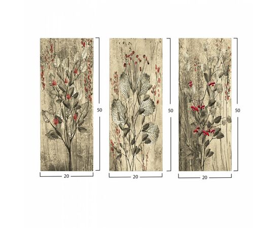 ΠΙΝΑΚΑΣ ΤΡΙΠΤΥΧΟ MDF RED FLOWERS AND BERRIES HM7204.01 60x50x0,3 εκ. - ΠΙΝΑΚΕΣ στο Milonadakis.gr