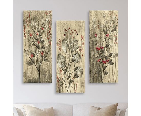ΠΙΝΑΚΑΣ ΤΡΙΠΤΥΧΟ MDF RED FLOWERS AND BERRIES HM7204.01 60x50x0,3 εκ. - ΠΙΝΑΚΕΣ στο Milonadakis.gr