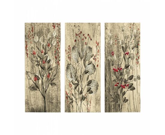 ΠΙΝΑΚΑΣ ΤΡΙΠΤΥΧΟ MDF RED FLOWERS AND BERRIES HM7204.01 60x50x0,3 εκ. - ΠΙΝΑΚΕΣ στο Milonadakis.gr