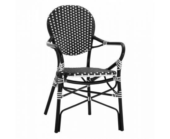 ΠΟΛΥΘΡΟΝΑ ΑΛΟΥΜΙΝΙΟΥ BAMBOO LOOK ΜΕ ΜΑΥΡΟ ΛΕΥΚΟ WICKER HM5793.02 56X63X96Y εκ. - ΚΑΡΕΚΛΕΣ - ΠΟΛΥΘΡΟΝΕΣ στο Milonadakis.gr