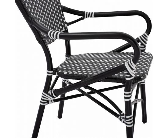 ΠΟΛΥΘΡΟΝΑ ΑΛΟΥΜΙΝΙΟΥ BAMBOO LOOK ΜΕ ΜΑΥΡΟ ΛΕΥΚΟ WICKER HM5793.02 56X63X96Y εκ. - ΚΑΡΕΚΛΕΣ - ΠΟΛΥΘΡΟΝΕΣ στο Milonadakis.gr