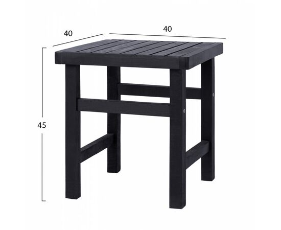 ΣΚΑΜΠΩ-ΤΡΑΠΕΖΑΚΙ ΜΑΥΡΟ KOLI 40Χ40X45Υ εκ. HM289.04 - ΣΚΑΜΠΩ στο Milonadakis.gr