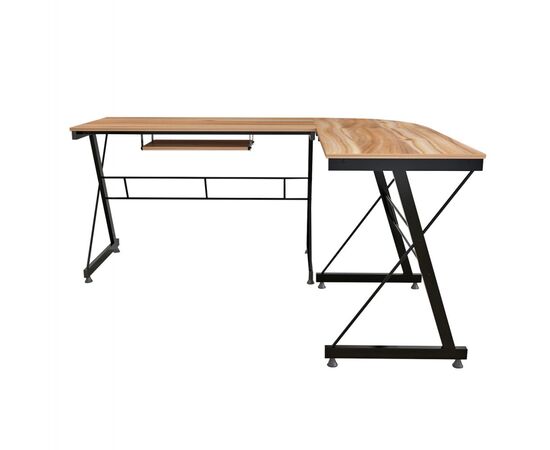 ΓΩΝΙΑΚΟ ΓΡΑΦΕΙΟ WALNUT ΕΠΙΦΑΝΕΙΑ ΜΕ ΜΕΤΑΛΛΙΚΟ ΣΚΕΛΕΤΟ HM2127.02 158Χ120Χ74εκ. - ΓΡΑΦΕΙΑ στο Milonadakis.gr
