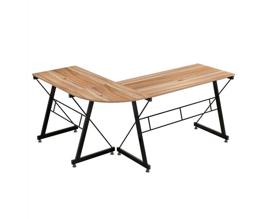 ΓΩΝΙΑΚΟ ΓΡΑΦΕΙΟ WALNUT ΕΠΙΦΑΝΕΙΑ ΜΕ ΜΕΤΑΛΛΙΚΟ ΣΚΕΛΕΤΟ HM2127.02 158Χ120Χ74εκ. - ΓΡΑΦΕΙΑ στο Milonadakis.gr
