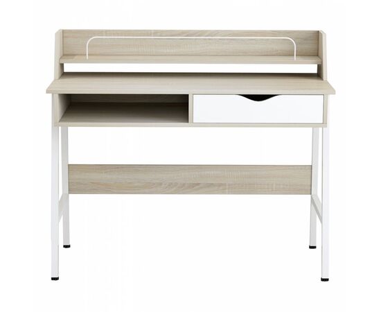 ΓΡΑΦΕΙΟ OLIVIER HM2129.01 ΜΕΛΑΜΙΝΗ ΣΕ SONAMA-ΛΕΥΚΟ-ΛΕΥΚΟΣ ΜΕΤΑΛΛΙΚΟΣ ΣΚΕΛΕΤΟΣ 104x48x89Υεκ - ΓΡΑΦΕΙΑ στο Milonadakis.gr