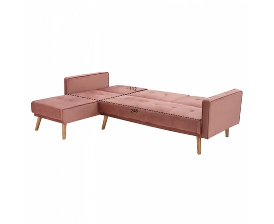 ΚΑΝΑΠΕΣ ΚΡΕΒΑΤΙ ΓΩΝΙΑ ΑΝΑΣΤΡΕΨΙΜΗ TALIA HM3153.02 ΒΕΛΟΥΔΟ ΣΑΠΙΟ ΜΗΛΟ 267x153x85 εκ - ΚΑΝΑΠΕΔΕΣ-ΣΑΛΟΝΙΑ στο Milonadakis.gr