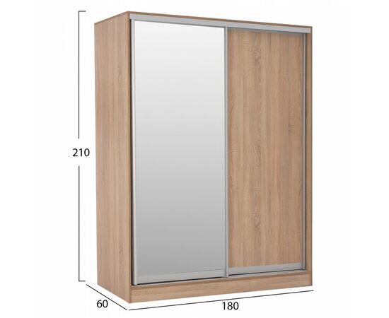 ΝΤΟΥΛΑΠΑ 2ΦΥΛΛΗ 180X60X210Υεκ. ΣΥΡΟΜΕΝΗ ΜΕ ΚΑΘΡΕΠΤΗ SONAMA OAK HM2437 - ΝΤΟΥΛΑΠΕΣ στο Milonadakis.gr