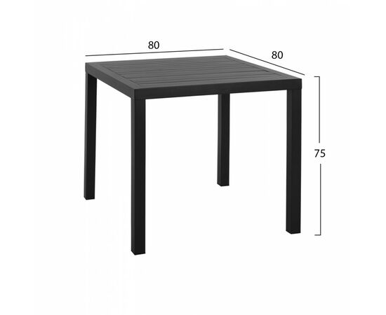 ΣΕΤ ΤΡΑΠΕΖΑΡΙΑ 3ΤΜΧ ΤΡΑΠΕΖΙ ΑΛΟΥΜΙΝΙΟΥ 80X80 & ΠΟΛΥΘΡΟΝΕΣ ΑΝΘΡΑΚΙ HM11439 - ΣΕΤ ΤΡΑΠΕΖΑΡΙΕΣ στο Milonadakis.gr