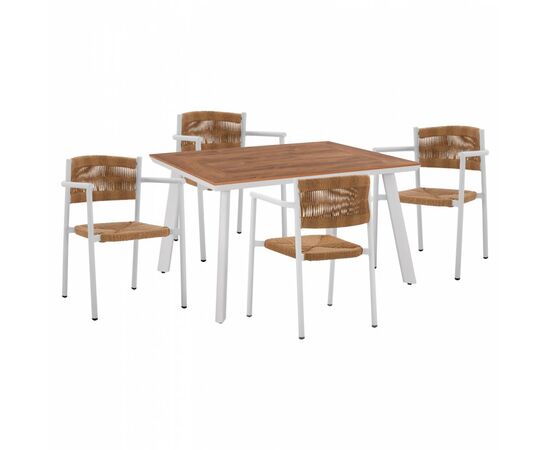 ΣΕΤ ΤΡΑΠΕΖΑΡΙΑ 5ΤΜΧ ΜΕ ΤΡΑΠΕΖΙ POLYWOOD 120Χ80 & ΠΟΛΥΘΡΟΝΕΣ ΛΕΥΚΕΣ HM11427 - ΣΕΤ ΤΡΑΠΕΖΑΡΙΕΣ στο Milonadakis.gr