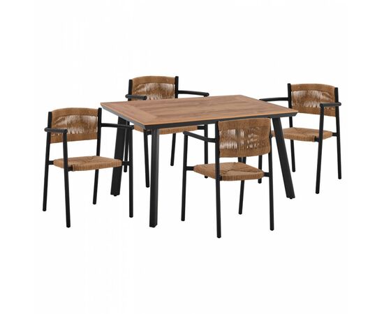 ΣΕΤ ΤΡΑΠΕΖΑΡΙΑ 5ΤΜΧ ΜΕ ΤΡΑΠΕΖΙ POLYWOOD 120Χ80 & ΠΟΛΥΘΡΟΝΕΣ ΑΝΘΡΑΚΙ HM11430 - ΣΕΤ ΤΡΑΠΕΖΑΡΙΕΣ στο Milonadakis.gr