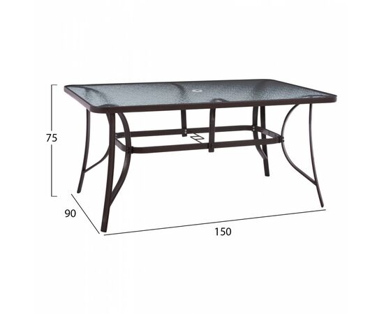 ΣΕΤ ΤΡΑΠΕΖΑΡΙΑ 7 ΤΜΧ ΤΡΑΠΕΖΙ BRUNO 150X90 & ΠΟΛΥΘΡΟΝΕΣ TEXTILINE ΚΑΦΕ HM11485 - ΣΕΤ ΤΡΑΠΕΖΑΡΙΕΣ στο Milonadakis.gr