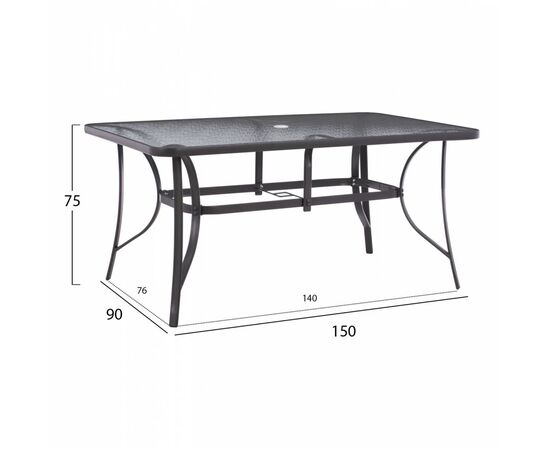 ΣΕΤ ΤΡΑΠΕΖΑΡΙΑ 7ΤΜΧ ΤΡΑΠΕΖΙ BRUNO 150X90 ΜΕ ΠΟΛΥΘΡΟΝΕΣ TEXTILINE ΓΚΡΙ HM11471 - ΣΕΤ ΤΡΑΠΕΖΑΡΙΕΣ στο Milonadakis.gr