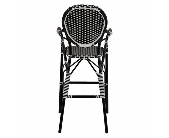 ΣΚΑΜΠΟ ΑΛΟΥΜΙΝΙΟΥ BAMBOO LOOK ΜΕ WICKER ΜΑΥΡΟ ΛΕΥΚΟ HM5794.02 56x60x126 εκ. - ΣΚΑΜΠΩ στο Milonadakis.gr