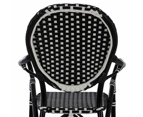 ΣΚΑΜΠΟ ΑΛΟΥΜΙΝΙΟΥ BAMBOO LOOK ΜΕ WICKER ΜΑΥΡΟ ΛΕΥΚΟ HM5794.02 56x60x126 εκ. - ΣΚΑΜΠΩ στο Milonadakis.gr