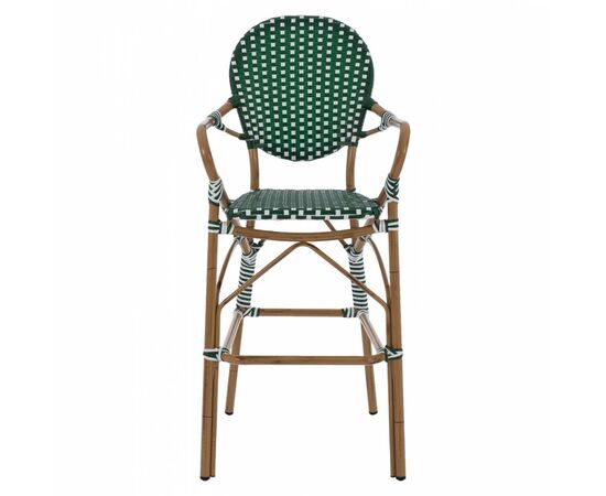 ΣΚΑΜΠΟ ΑΛΟΥΜΙΝΙΟΥ BAMBOO LOOK ΜΕ WICKER ΠΡΑΣΙΝΟ ΛΕΥΚΟ HM5794.01 56x60x126 εκ. - ΣΚΑΜΠΩ στο Milonadakis.gr