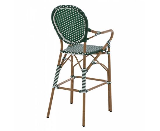 ΣΚΑΜΠΟ ΑΛΟΥΜΙΝΙΟΥ BAMBOO LOOK ΜΕ WICKER ΠΡΑΣΙΝΟ ΛΕΥΚΟ HM5794.01 56x60x126 εκ. - ΣΚΑΜΠΩ στο Milonadakis.gr