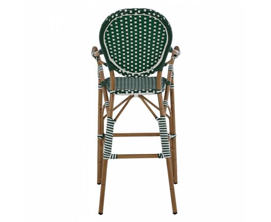ΣΚΑΜΠΟ ΑΛΟΥΜΙΝΙΟΥ BAMBOO LOOK ΜΕ WICKER ΠΡΑΣΙΝΟ ΛΕΥΚΟ HM5794.01 56x60x126 εκ. - ΣΚΑΜΠΩ στο Milonadakis.gr