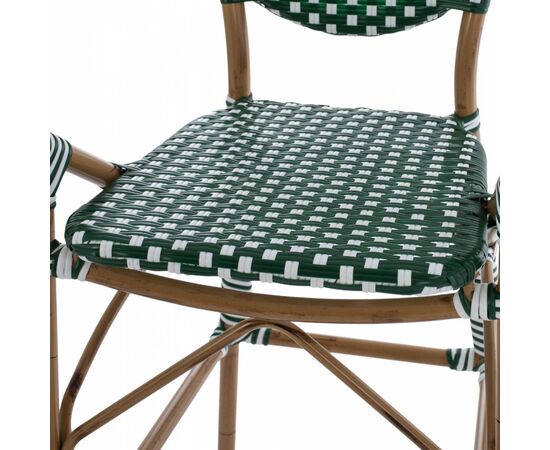 ΣΚΑΜΠΟ ΑΛΟΥΜΙΝΙΟΥ BAMBOO LOOK ΜΕ WICKER ΠΡΑΣΙΝΟ ΛΕΥΚΟ HM5794.01 56x60x126 εκ. - ΣΚΑΜΠΩ στο Milonadakis.gr