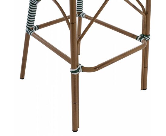 ΣΚΑΜΠΟ ΑΛΟΥΜΙΝΙΟΥ BAMBOO LOOK ΜΕ WICKER ΠΡΑΣΙΝΟ ΛΕΥΚΟ HM5794.01 56x60x126 εκ. - ΣΚΑΜΠΩ στο Milonadakis.gr