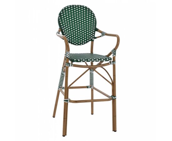 ΣΚΑΜΠΟ ΑΛΟΥΜΙΝΙΟΥ BAMBOO LOOK ΜΕ WICKER ΠΡΑΣΙΝΟ ΛΕΥΚΟ HM5794.01 56x60x126 εκ. - ΣΚΑΜΠΩ στο Milonadakis.gr