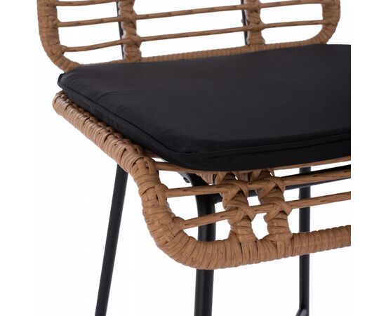 ΣΚΑΜΠΟ ΜΕΤΑΛΛΙΚΟ EDDIE ΜΕ ΜΑΞΙΛΑΡΙ HM5708 ΜΕ WICKER ΜΠΕΖ 45Χ46.5Χ115Υ εκ. - ΣΚΑΜΠΩ στο Milonadakis.gr