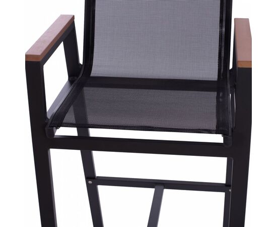 ΣΚΑΜΠΟ ΜΠΑΡ ΑΛΟΥΜΙΝΙΟΥ ΑΝΘΡΑΚΙ ΜΕ POLYWOOD 52 x 58 x 108 εκ. HM5790.02 - ΣΚΑΜΠΩ στο Milonadakis.gr