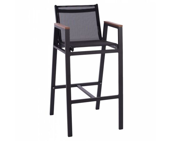 ΣΚΑΜΠΟ ΜΠΑΡ ΑΛΟΥΜΙΝΙΟΥ ΑΝΘΡΑΚΙ ΜΕ POLYWOOD 52 x 58 x 108 εκ. HM5790.02 - ΣΚΑΜΠΩ στο Milonadakis.gr