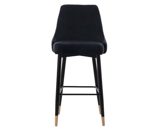 ΣΚΑΜΠΟ ΜΠΑΡ SERENITY HM8519.04 ΒΕΛΟΥΔΟ ΜΑΥΡΟ ΜΕ ΜΕΤΑΛΛΙΚΟ ΣΚΕΛΕΤΟ 53x48x110 εκ. - ΣΚΑΜΠΟ ΜΠΑΡ στο Milonadakis.gr