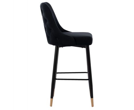 ΣΚΑΜΠΟ ΜΠΑΡ SERENITY HM8519.04 ΒΕΛΟΥΔΟ ΜΑΥΡΟ ΜΕ ΜΕΤΑΛΛΙΚΟ ΣΚΕΛΕΤΟ 53x48x110 εκ. - ΣΚΑΜΠΟ ΜΠΑΡ στο Milonadakis.gr