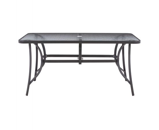 ΤΡΑΠΕΖΙ BRUNO 150X90Χ75Υεκ. ΜΕΤΑΛΛΙΚΟ ΟΡΘΟΓΩΝΙΟ ΓΚΡΙ ΜΕ ΤΡΥΠΑ ΟΜΠΡΕΛΑΣ Φ38  HM5145.11 - ΤΡΑΠΕΖΙΑ ΕΞ. ΧΩΡΟΥ στο Milonadakis.gr