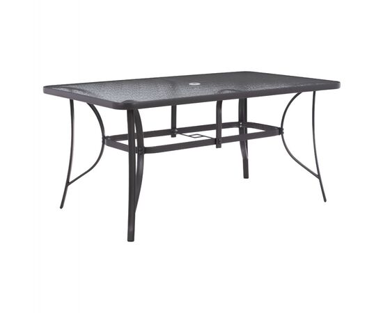 ΤΡΑΠΕΖΙ BRUNO 150X90Χ75Υεκ. ΜΕΤΑΛΛΙΚΟ ΟΡΘΟΓΩΝΙΟ ΓΚΡΙ ΜΕ ΤΡΥΠΑ ΟΜΠΡΕΛΑΣ Φ38  HM5145.11 - ΤΡΑΠΕΖΙΑ ΕΞ. ΧΩΡΟΥ στο Milonadakis.gr