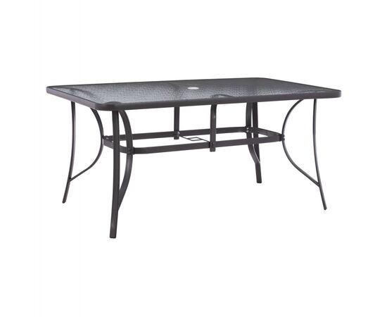 ΤΡΑΠΕΖΙ BRUNO 150X90Χ75Υεκ. ΜΕΤΑΛΛΙΚΟ ΟΡΘΟΓΩΝΙΟ ΓΚΡΙ ΜΕ ΤΡΥΠΑ ΟΜΠΡΕΛΑΣ Φ38  HM5145.11 - ΤΡΑΠΕΖΙΑ ΕΞ. ΧΩΡΟΥ στο Milonadakis.gr